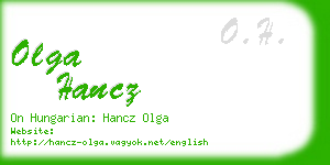 olga hancz business card